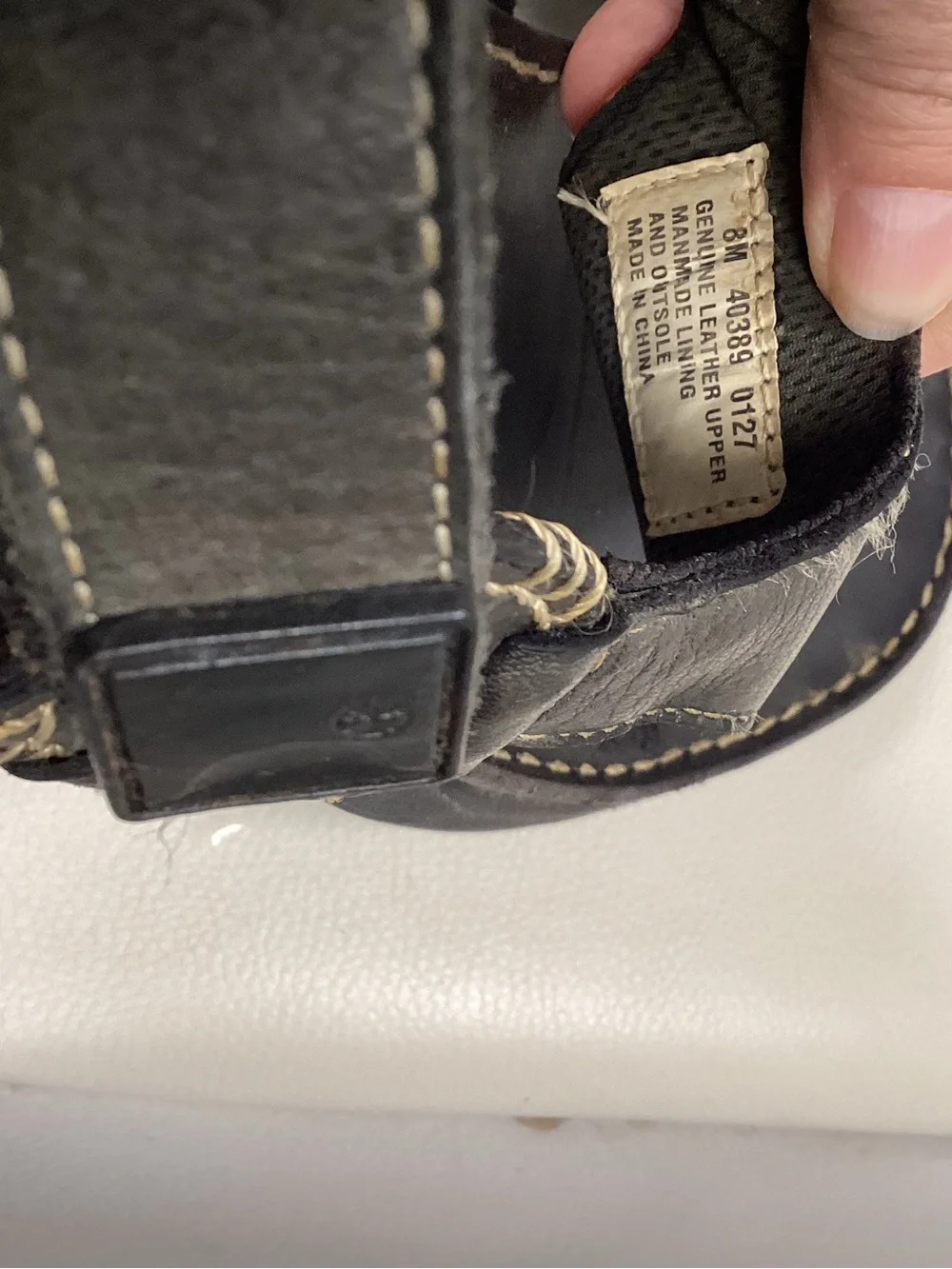 Timberland Smart Comfort Black Leather Sandals Size 8M